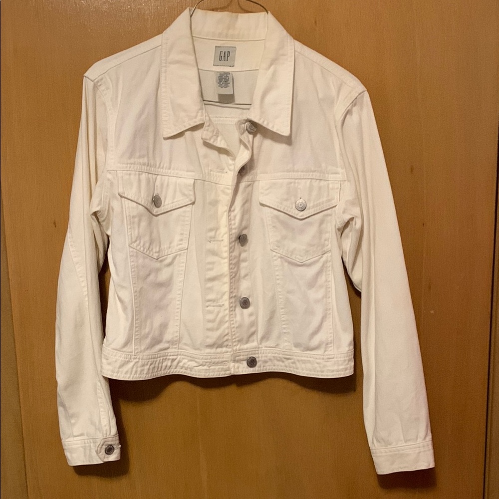 GAP White Jean Denim Jacket